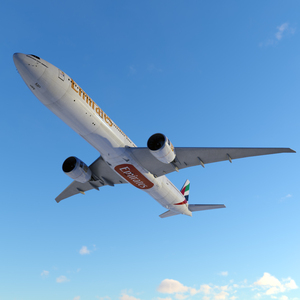 3D Emirates Boeing 777 Rigged