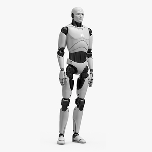 3D model Sci Fi Humanoid Male Robot Standing Pose