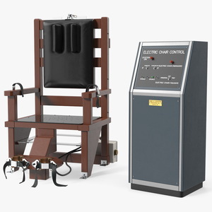 3D Electric Chair with Control Panel model