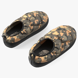 3D model Khaki North Face Down Slippers