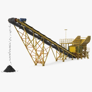 3D Stone Crusher Machine with Coal