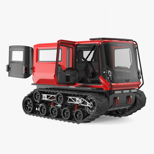 3D model Antarctica Exploration Vehicle Red Rigged for Maya