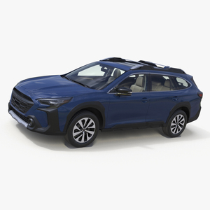 3D City Crossover SUV Blue model