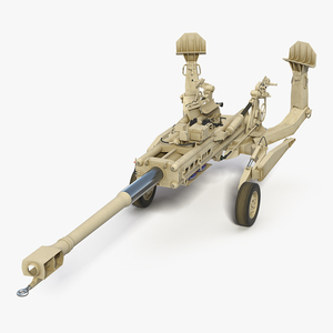 155mm M777 Howitzer Desert Towing Position 3D