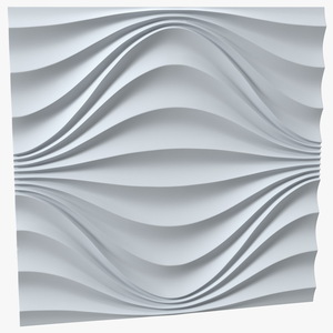 3D model 3D Wall Panel Circular Wave Ceramic