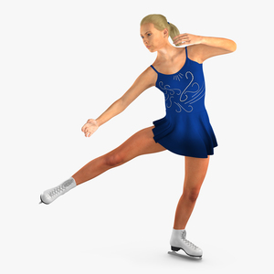 Female Figure Skater 2 Pose 3 3D model