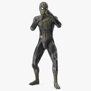 3D Spiderman Black Suit Rigged for Maya