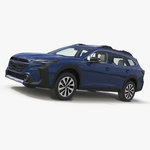 City Crossover SUV Blue Simplified 3D model