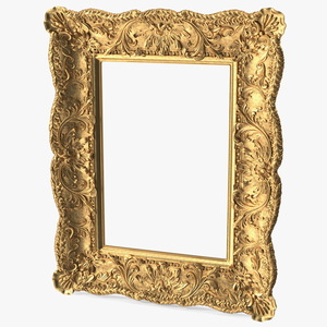 3D Ornate Baroque Picture Frame model