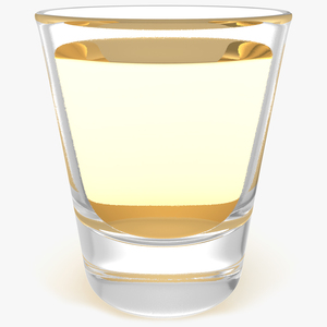 3D Shot Glass of Tequila