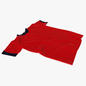 3D Red T-Shirt Flat Mockup model