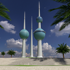 3D Kuwait Towers model