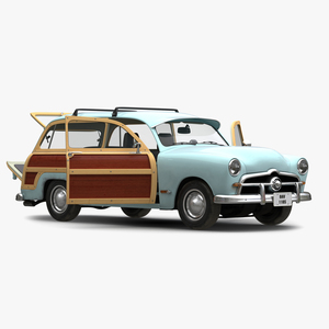 3D Generic Retro Car 2 Rigged