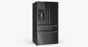 3D Samsung 4 Door Refrigerator with FlexZone Drawer model