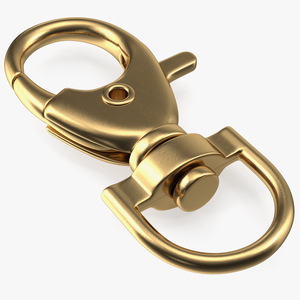 3D Lobster Claw Clasp Gold model