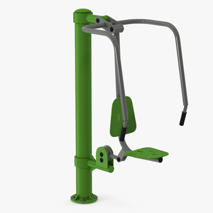 Green Push Chair Outdoor Fitness Equipment 3D