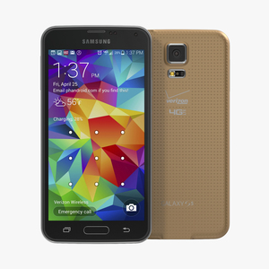 Samsung Galaxy S5 Gold 3D