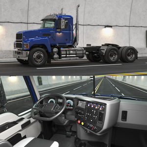 2025 Straight Truck Blue 3D model