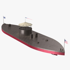 3D USS Monitor with Tower New