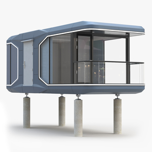 3D model Capsule House Small on Pillars