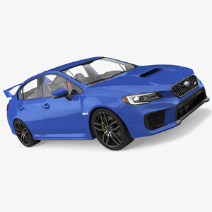 3D model Subaru WRX STI 2021 Sedan Blue