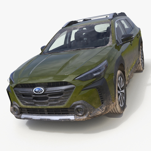 3D Subaru Outback 2025 Green Dirty