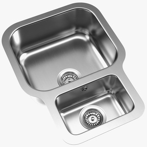 3D model Undermount Double Bowl Kitchen Sink