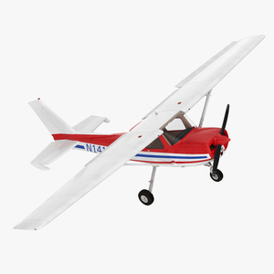 3D model Light Utility Aircraft Cessna 150 Rigged