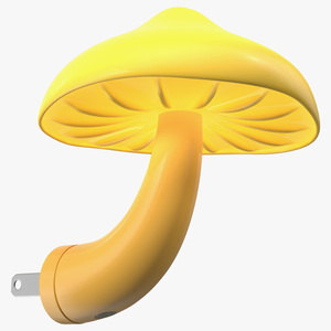 3D Mushroom Night LED Light Yellow