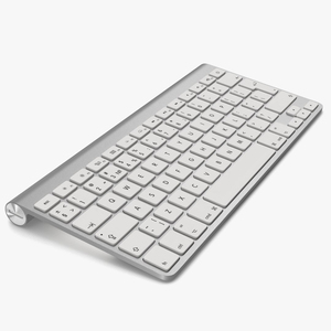 Wireless Apple Computer Keyboard 3D