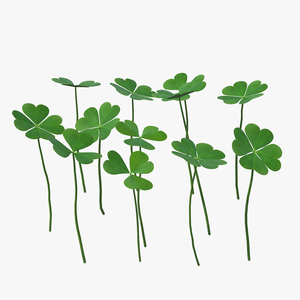 3D Green Clover Field model