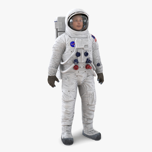 3D Astronaut NASA Wearing Spacesuit A7L Rigged model