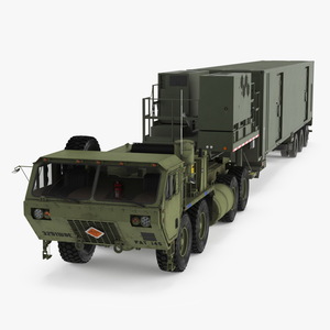 3D US Army Typhon Battery Operation Center with Truck HEMTT M983