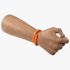 3D Hand Wearing Cicret Bracelet model