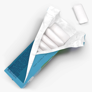 Chewing Gum Package Open with Pads 3D model