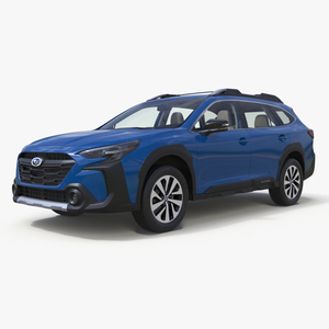 3D model Subaru Outback 2025 Blue Simplified