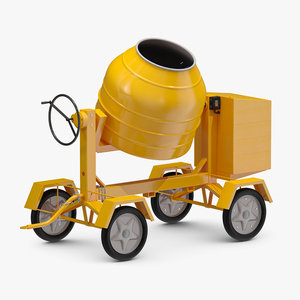 Electric Portable Cement Mixing Machine 3D model