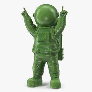 Spaceman Toy Character Green Happy Pose 3D model