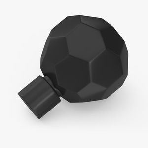 3D Kitchen Cabinet Handle Knob Spherical Black model