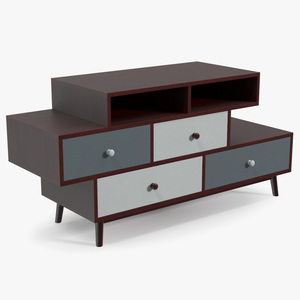 Irvine Sideboard Dark Brown 3D