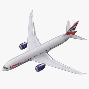 3D Boeing 787 8 Dreamliner British Airways Rigged