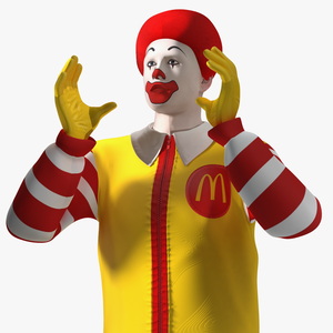 3D Ronald McDonald Clown Rigged model