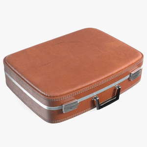 Vintage Leather Suitcase 3D model