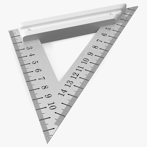 3D model Metal Triangle Ruler