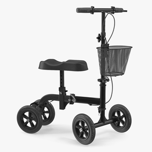 3D model Black Knee Scooter Rigged