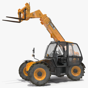 3D model Telescopic Handler JCB 535-95 Rigged for Cinema 4D