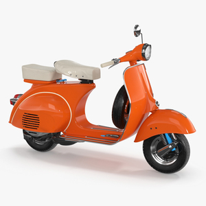 Vintage Scooter Orange 3D