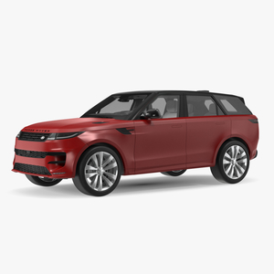 Red Range Rover Sport 2023 Simple Interior 3D