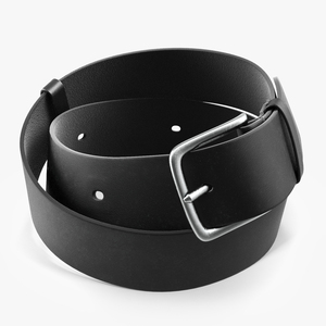 3D Black Leather Belt model