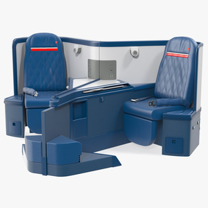 3D model Delta Air Lines Airbus A330-300 Business Class Seats Central